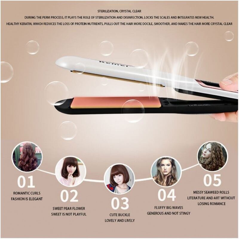 Picture of KEMEI KM-9622 LED display 110-240V ceramic hair straighteners
