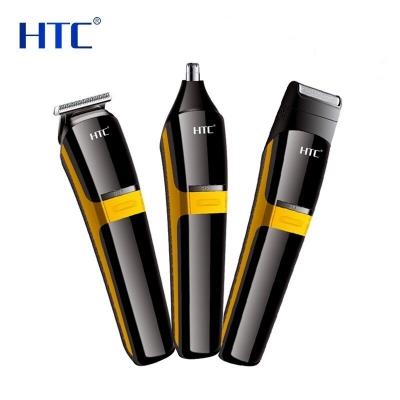 Picture of HTC AT-1322 Professional Clipper Trimmer Shaver 3 in 1 men grooming care kit Rechargeable hair clipper - Black