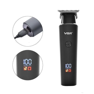 Picture of VGR V-937 Professional Rechargeable Electric Hair Trimmer With Metal Blade - Black