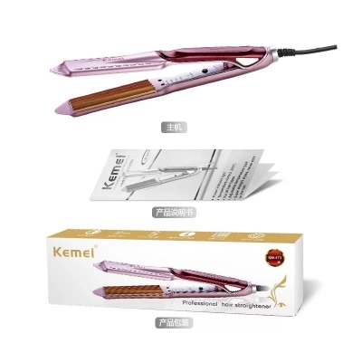 Picture of Kemei km-473 Professional Hair Crimper For - Women - Pink