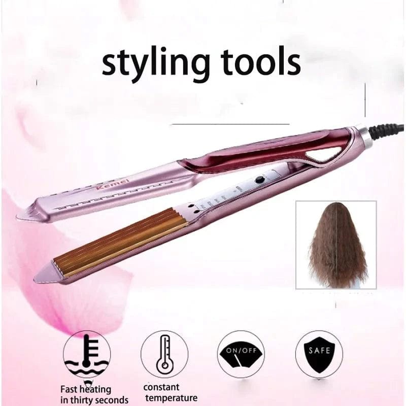 Picture of Kemei km-473 Professional Hair Crimper For - Women - Pink