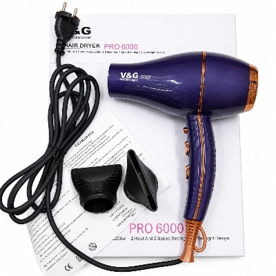 Picture of V&G Pro 6000 2200W Professional Hair Dryer For Women - Purple