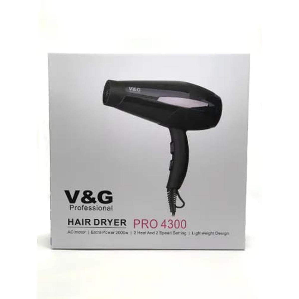 Picture of V&G Pro 4300 – 2000W Professional AC Motor Hair Dryer - Black
