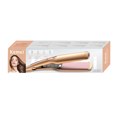 Picture of Kemei KM-3141 Professional Hair Straightener for Women - Gold