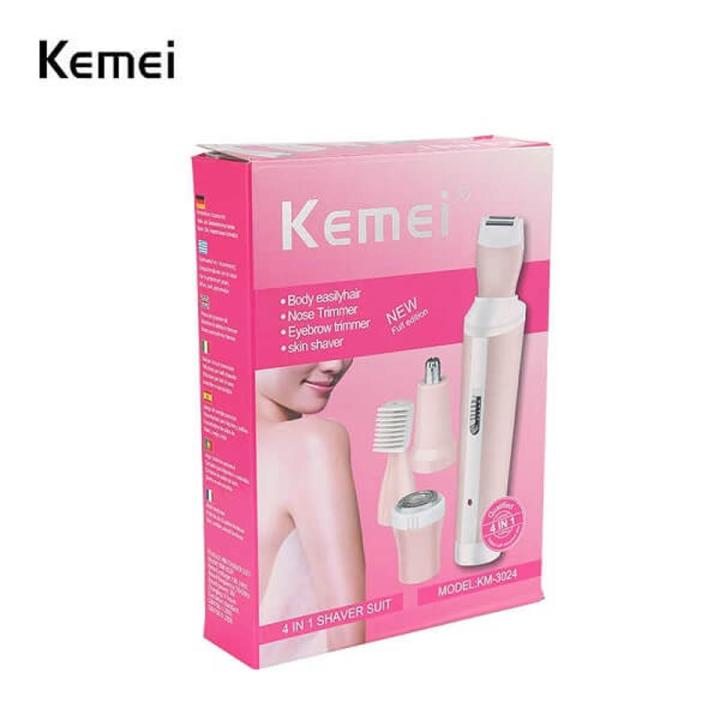 Picture of Kemei KM-3024 Trimmer & Shaver For Women - Pink