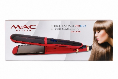 Picture of MAC MC-3066 Professional Hair Straightener – MAC Styler for Women - Red
