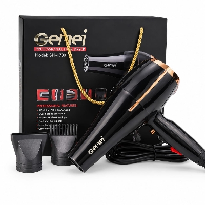 Picture of Gemei Gm-1780 Professional Hair Dryer 3000W - Black