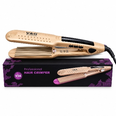 Picture of V&G V3A Professional Hair Crimper For Women - Gold
