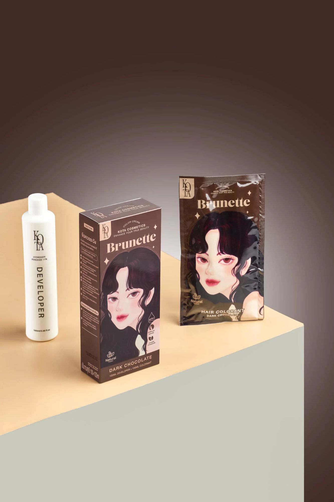 Picture of Kota Cosmetics Hair Color Cream – Tortilla Dark Chocolate - Chocolate