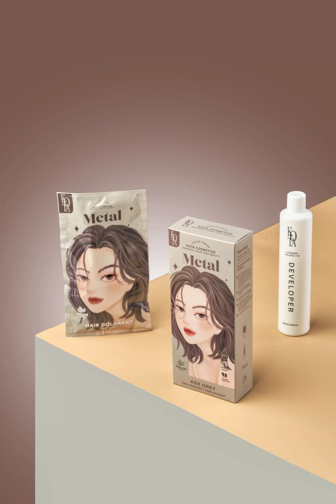 Picture of Kota Cosmetics Metal Hair Color – Ash Grey - ASH