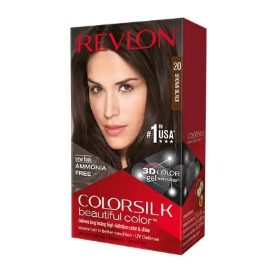 Picture of Revlon ColorSilk Beautiful Color – 20 Brown Black - Black