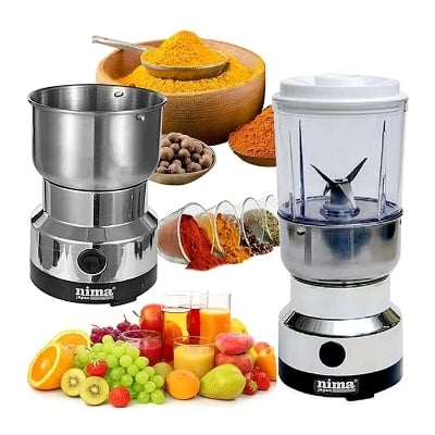 Picture of Nima 2-in-1 Stainless Steel Electric Grinder & Mixer-Silver