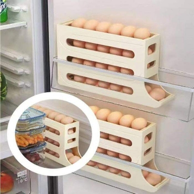 Picture of 4-Layer Automatic Rolling Egg Holder for Refrigerator
