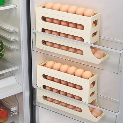 Picture of 4-Layer Automatic Rolling Egg Holder for Refrigerator
