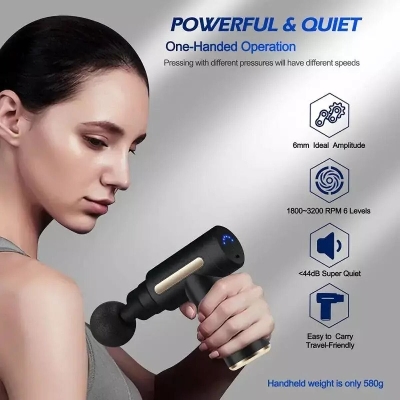 Picture of Portable Deep Tissue Percussion Mini Massager-Black