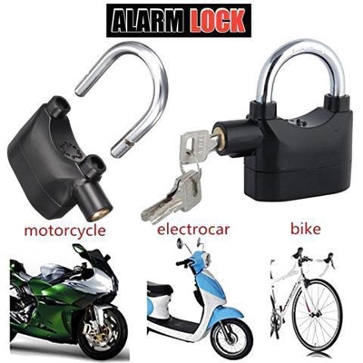 Picture of Anti-Theft Alarm Padlock with 3 Keys & Motion Sensor-Black