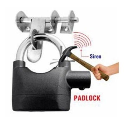 Picture of Anti-Theft Alarm Padlock with 3 Keys & Motion Sensor-Black