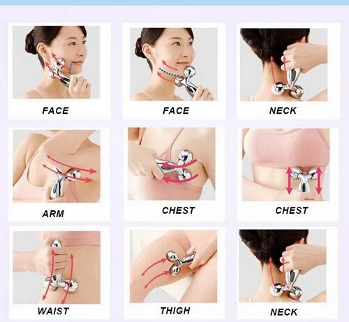 Picture of 3D Facial & Body Massage Roller-Silver