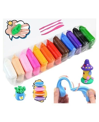 Picture of 12-Color Soft Air-Dry Modeling Clay Set-Multicolor