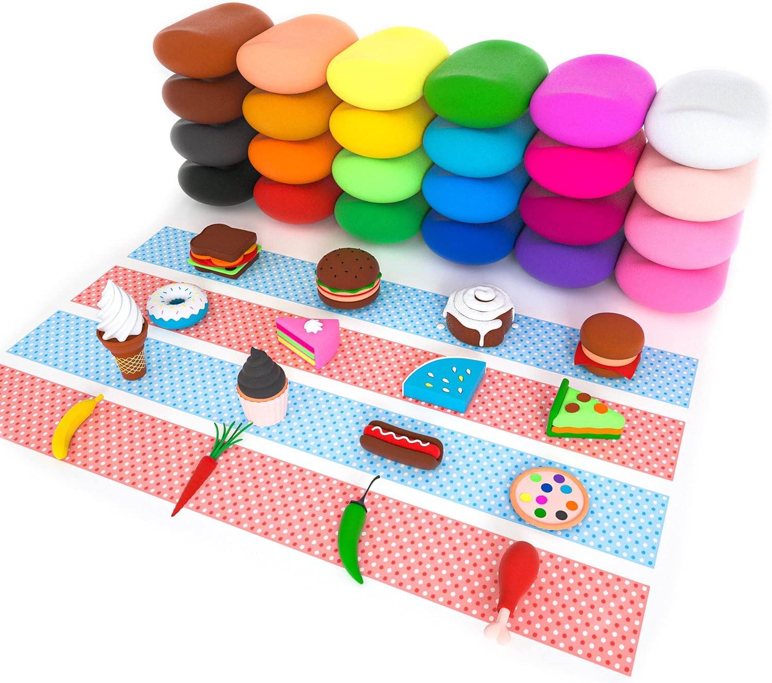 Picture of 12-Color Soft Air-Dry Modeling Clay Set-Multicolor