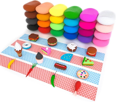 Picture of 12-Color Soft Air-Dry Modeling Clay Set-Multicolor