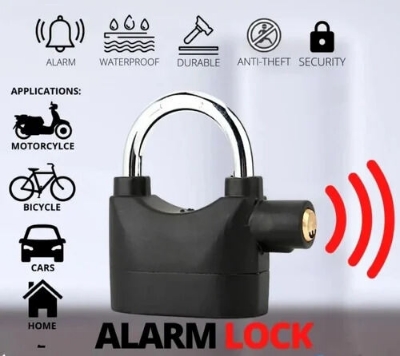 Picture of Large Anti-Theft Alarm Lock for Bike & Door-Black