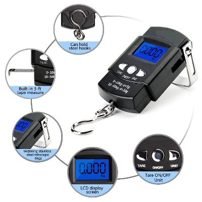 Picture of Weiheng Digital Hanging Luggage Scale with LCD Display-Black