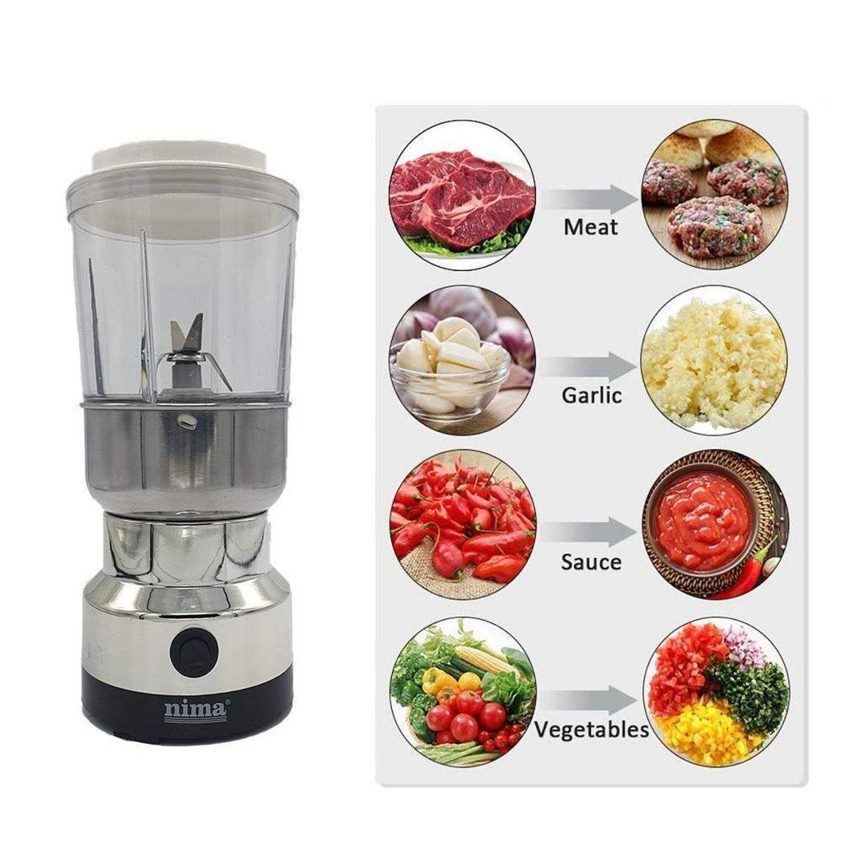 Picture of Nima 2-in-1 Stainless Steel Electric Grinder & Juicer-Silver