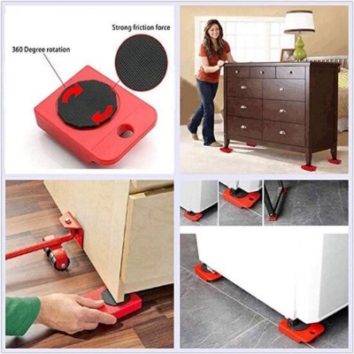 Picture of 5-Piece Heavy-Duty Furniture Moving & Lifting Tool Set-Red