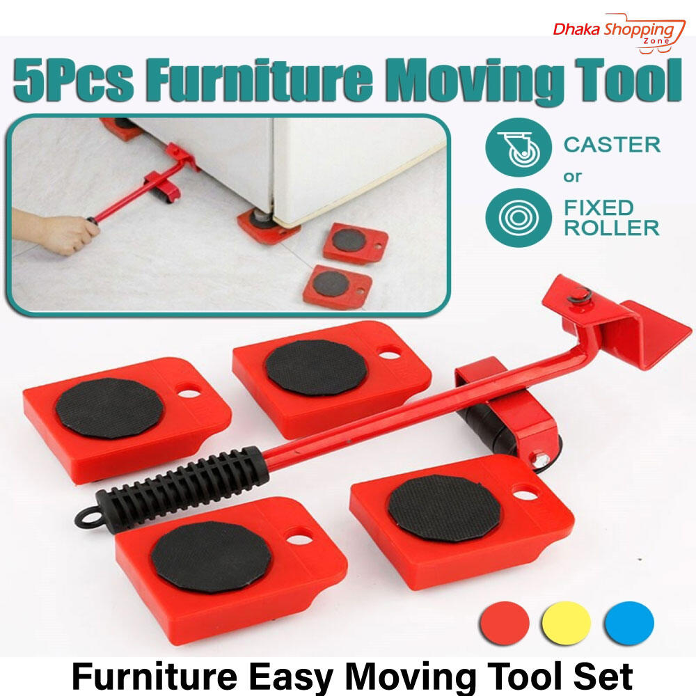 Picture of 5-Piece Heavy-Duty Furniture Moving & Lifting Tool Set-Red
