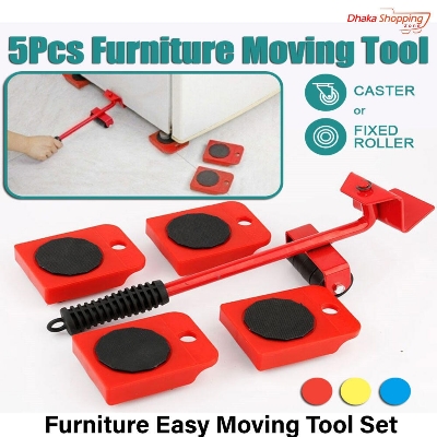 Picture of 5-Piece Heavy-Duty Furniture Moving & Lifting Tool Set-Red