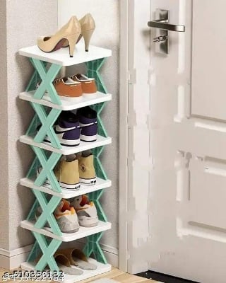 Picture of 5-Layer Foldable Shoe Rack & Storage Organizer-Multicolor
