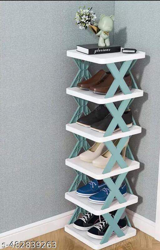 Picture of 5-Layer Foldable Shoe Rack & Storage Organizer-Multicolor