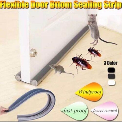 Picture of 93 cm Washable Door Draft Stopper & Sealing Strip-Black