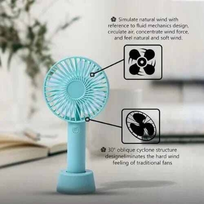 Picture of USB Rechargeable 3-Speed Mini Handheld & Desktop Fan-Multicolor