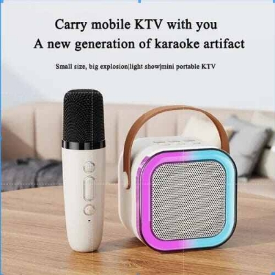 Picture of K-12 Bluetooth 5.3 RGB Karaoke Speaker with 1 Wireless Microphone-Multicolor