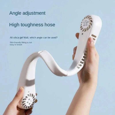 Picture of Rechargeable 4th Gen Neck Fan with LED Display and 3 Speeds-Multicolor