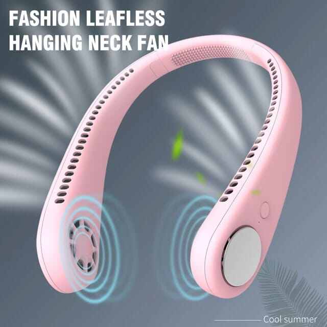 Picture of Rechargeable 4th Gen Neck Fan with LED Display and 3 Speeds-Multicolor
