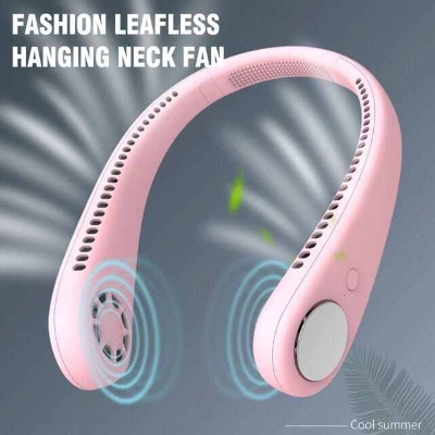 Picture of Rechargeable 4th Gen Neck Fan with LED Display and 3 Speeds-Multicolor