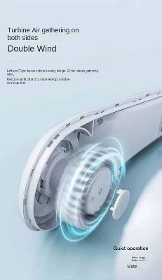 Picture of Rechargeable 4th Gen Neck Fan with LED Display and 3 Speeds-Multicolor
