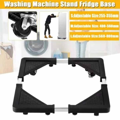 Picture of Adjustable Washing Machine & Refrigerator Base Stand with Wheels-Multicolor