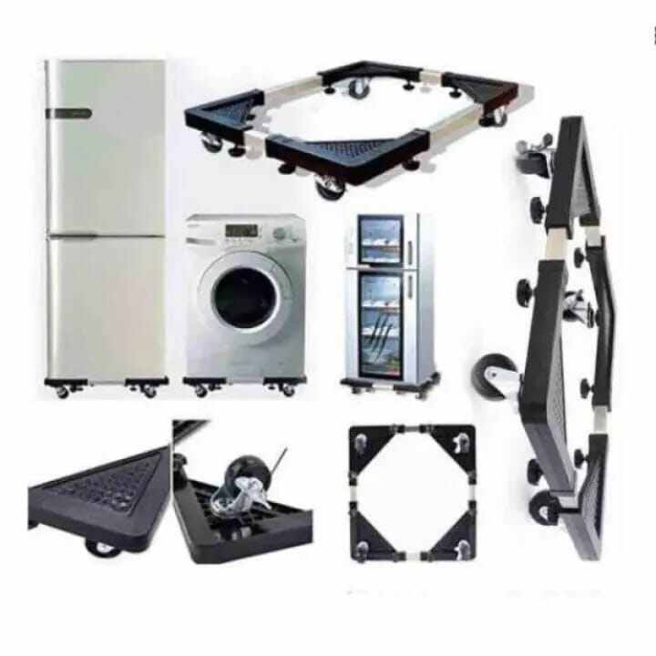 Picture of Adjustable Washing Machine & Refrigerator Base Stand with Wheels-Multicolor
