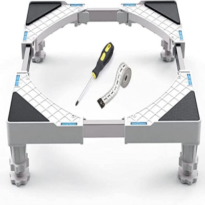 Picture of Adjustable Washing Machine & Refrigerator Base Stand with Wheels-Multicolor