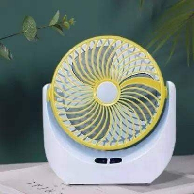 Picture of JY-1880 Rechargeable Mini Table Fan with LED Light-Multicolor