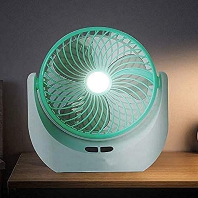 Picture of JY-1880 Rechargeable Mini Table Fan with LED Light-Multicolor