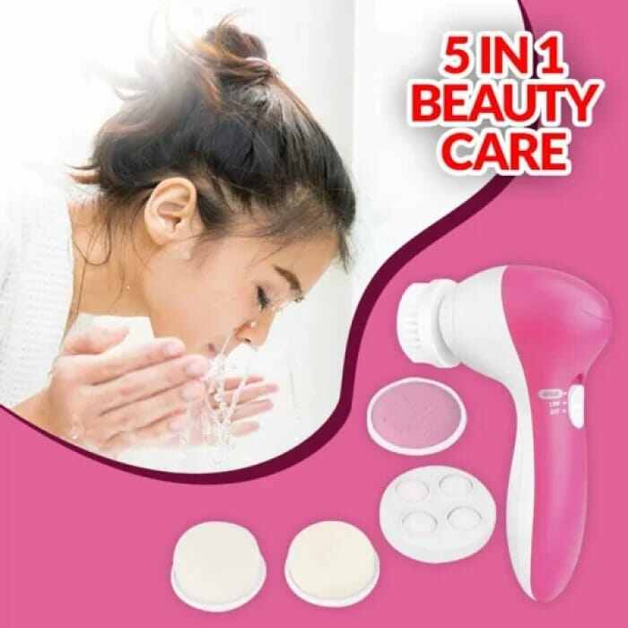 Picture of 5-in-1 Electric Facial Cleansing & Beauty Massager Set-Multicolor