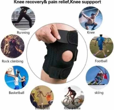 Picture of Adjustable Knee Brace Support Sleeve - 1 Pc-Black
