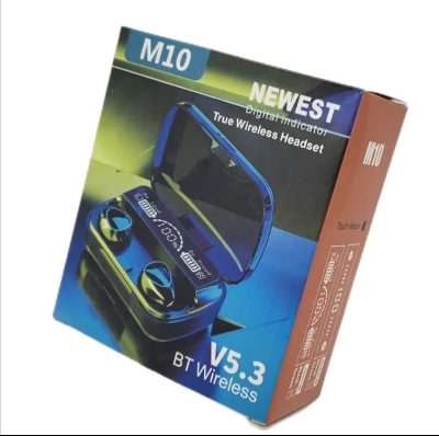 Picture of M10 TWS Bluetooth Earbuds with Digital Display & CVC 8.0 Noise Reduction-Black