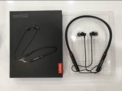 Picture of Lenovo HE05X Bluetooth 5.0 Wireless Neckband Earphones-Black