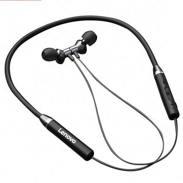 Picture of Lenovo HE05X Bluetooth 5.0 Wireless Neckband Earphones-Black